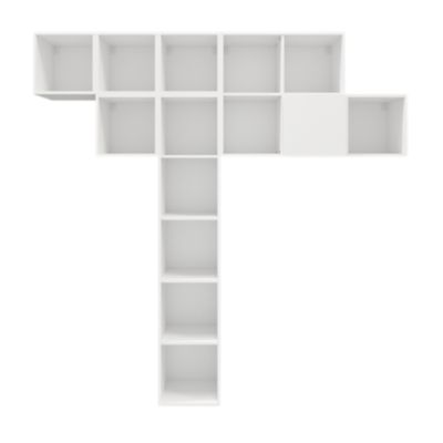 Composition de rangement mural blanc GoodHome Atomia H. 225 x L. 225 x P. 37 cm