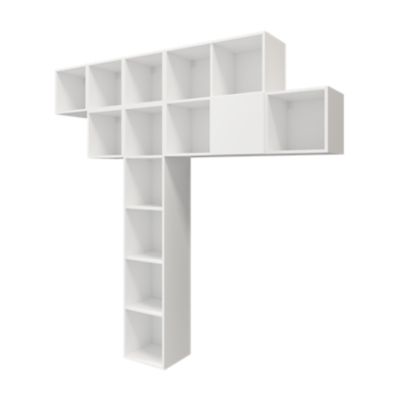 Composition de rangement mural blanc GoodHome Atomia H. 225 x L. 225 x P. 37 cm