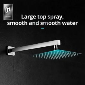 Composition mitigeur de douche encastrée murale chrome, Pétrus