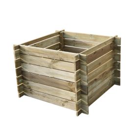 Composteur de jardin en bois et bac a compost