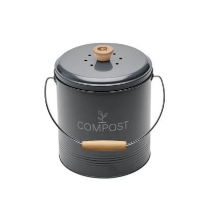 Composteur de cuisine en métal avec filtre et seau en platique 4.5 litres