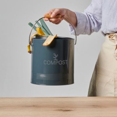 Composteur de cuisine en métal avec filtre et seau en platique 4.5 litres