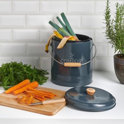 Composteur de cuisine en métal avec filtre et seau en platique 4.5 litres