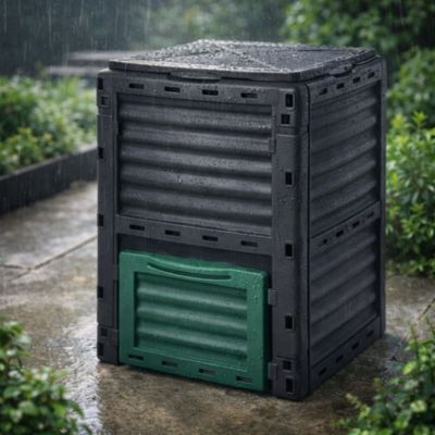 Composteur de jardin 300 L - 83 x 61 x 61 cm en plastique, Polypropylène