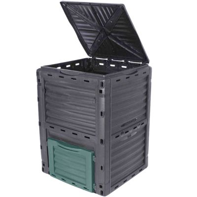 Composteur de jardin 300 L - 83 x 61 x 61 cm en plastique, Polypropylène