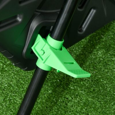 Composteur de jardin - bac à compost pour déchets - rotatif 360 degrés - double chambre 130 L - acier PP vert noir