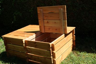 Composteur en bois Basic double Mon Petit Potager