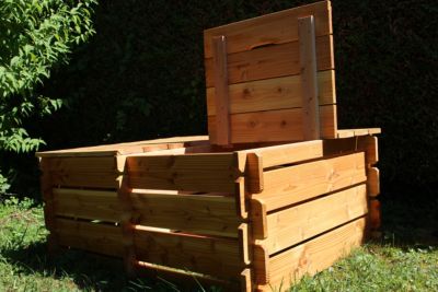 Composteur en bois Basic double Mon Petit Potager