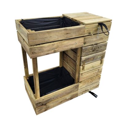 Composteur Essencia 2 bacs bois 70L Jardipolys