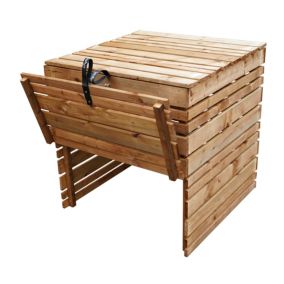 Composteur extérieur en bois lign Z Jardipolys 420L L.77 x H.81cm