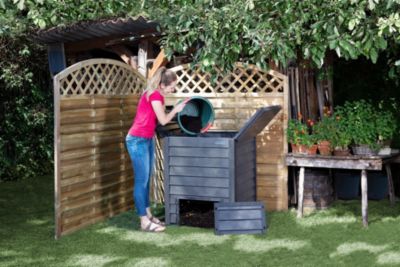 Composteur Garantia Thermo-Wood brun 400L