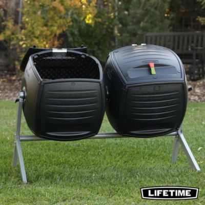 Composteur Lifetime 380L noir H.111 x l.144 cm
