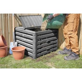 Composteur plastique effet bois 400 L Verve