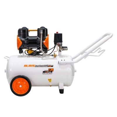Compresseur d'air sans huile RURIS Silent Power 5000 Oil Free 1500 W, cuve 50 L, 8 bar, debit 236 l/min, atelier et outils