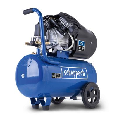 Compresseur HC500 Scheppach - 2200W - 3,0 CV - 50L - 10 bar - 371 L/min - 2 manometres raccords rapides