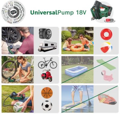 Compresseur portatif d'air Bosch UniversalPump 18V - 2Ah sans fil