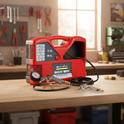 Compresseur portatif Mecafer Box'air + 5 accessoires