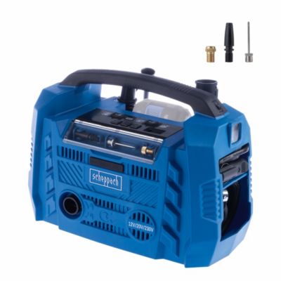 Compresseur sans fil Airforce 6 - pression max 10,3bars - 6 accessoires inclus - SCHEPPACH 20V IXES - sans batterie ni chargeur