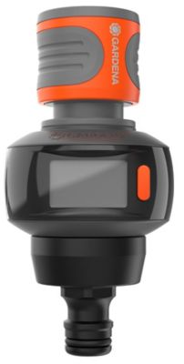 Compteur d'eau Gardena Aquacount coloris Noir et orange