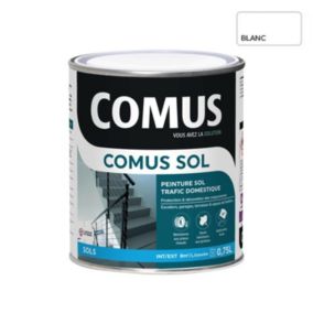COMUS SOL BLANC 0.75L Peinture pour sols intérieurs et extérieurs, trafic domestique