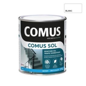 COMUS SOL BLANC 1L Peinture pour sols intérieurs et extérieurs, trafic domestique