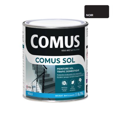 COMUS SOL NOIR  0.75L Peinture pour sols intérieurs et extérieurs. trafic domestique