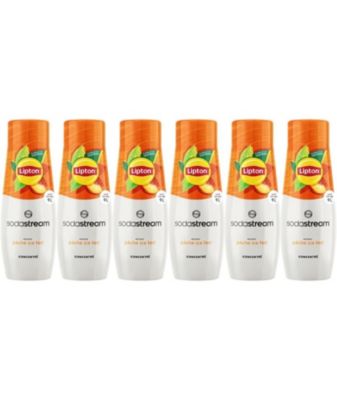 Concentrés SODASTREAM - Lot de 6 concentrés Lipton Ice Tea - Jusqu'a 54L de boissons - 440 ml