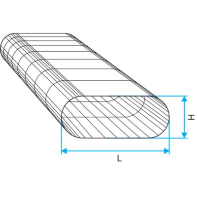 Conduit spiralés rigide oblong galvanisé CSRO de 3mètres - L350 x H100 - ALDES - 11064392