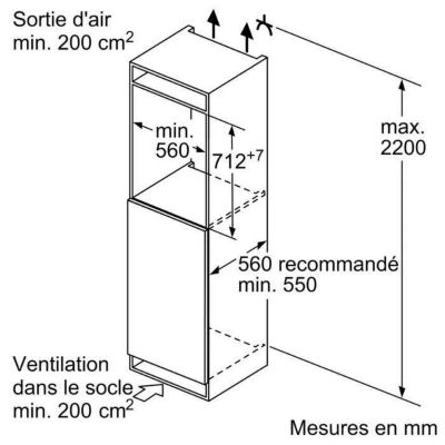 Congélateur intégrable 72 l a++ Bosch GIV11AFE0 série 6