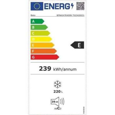 Congélateur intégrable à glissière 220l Beko BFNA247E40SN