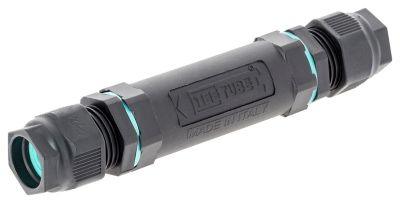 Connecteur droit tube 3 pôles IP68 Diall noir