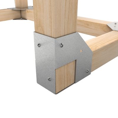 2 Connecteurs Métal Pour Empilage Bois De Chauffage - Galvanisés, Dimensions 340x100x150 Mm