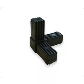 Connecteur triple pour tube carré Diall 20 x 20 mm horizontal et vertical
