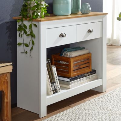 Console  buffet 85x35x76 cm table de rangement table d'entrée table blanche FineBuy