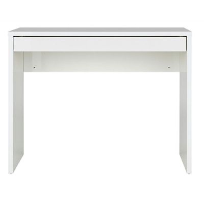 Console bureau 100 cm avec tiroir blanc laqué - ZAC