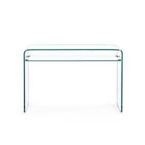 Console d'entrée design en verre à double plateau L110 - IDORA