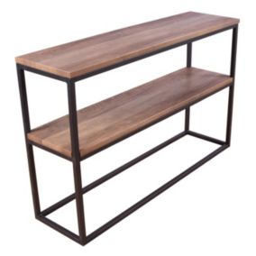 Console Design Double "Rise" 110cm Naturel & Noir