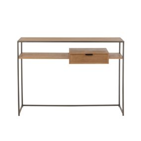 Console design en bois et métal avec 1 tiroir - ESTER