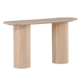 Console Design Nervuré "Bianca" 130cm Naturel