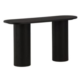 Console Design Nervuré "Bianca" 130cm Noir