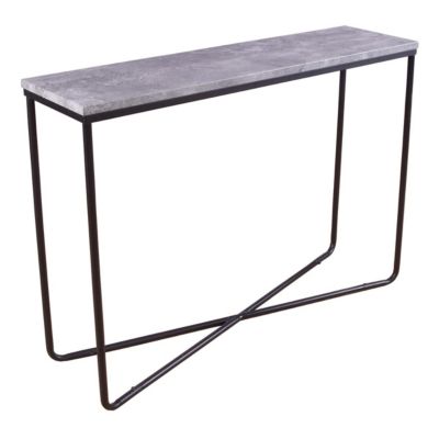 Console Design "Palace" 110cm Gris Foncé & Noir