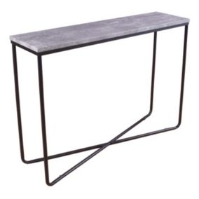 Console Design "Palace" 110cm Gris Foncé & Noir