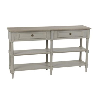 Console drapier en bois 2 tiroirs 2 tablettes  - EDWARD