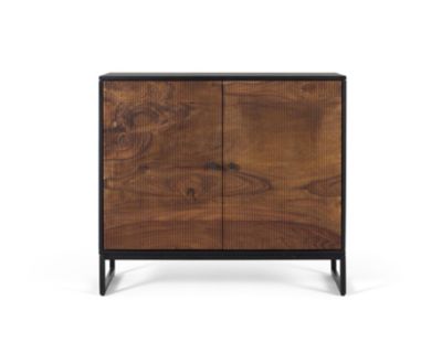 Console en bois palissandre et manguier avec métal