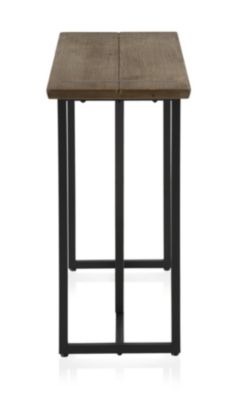 Console en métal avec plateau en bois