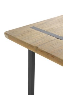 Console en métal avec plateau en bois