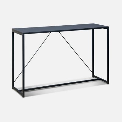 Console en métal noir 120 x 39 x 79cm - Industrielle - 1 barre de renfort