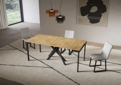 Console extensible 90x40/300 cm Saki Evolution chêne nature structure ...