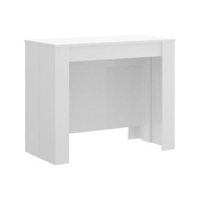 Console extensible Cognolo, Table à manger polyvalente, Console avec support d'extension inclus, 54/239x90h77 cm, Blanc