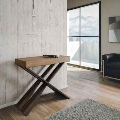 Console extensible DIAGO PREMIUM - Diago Premium - Noyer - Blanc